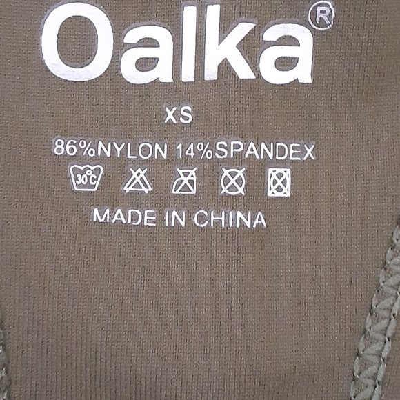 Oalka Medium Support Compression Bra in Army or Olive Green - Picture 8 of 10